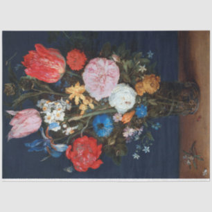 Flowers in Glass Vessel, Jan Brueghel the Elder Tissue Paper