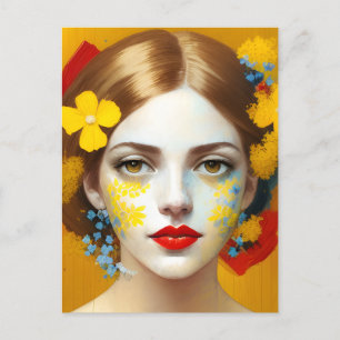 Flowers in Her Hair Postcard
