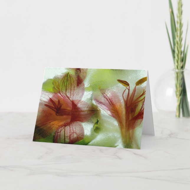 Flowers in ice card (Front)