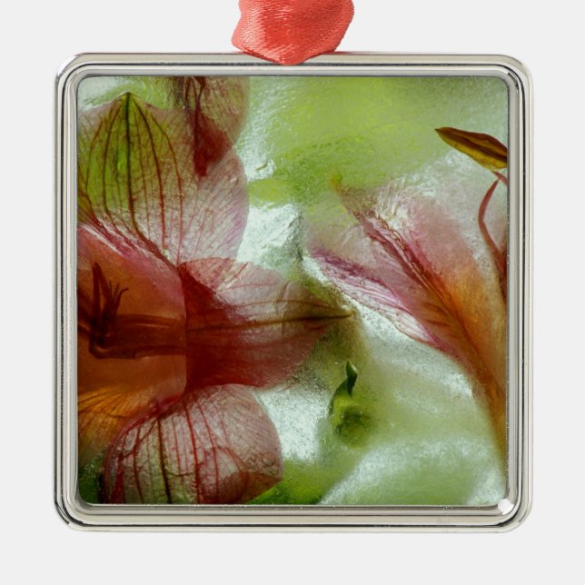 Flowers in ice metal tree decoration (Front)