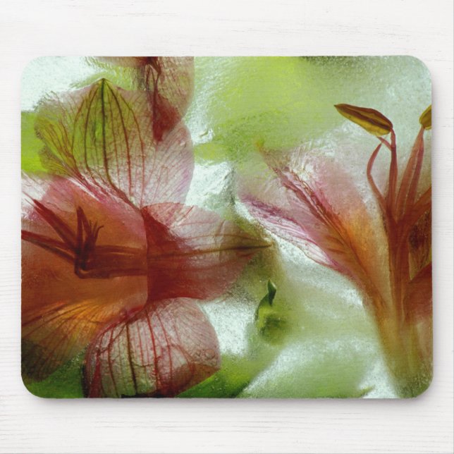 Flowers in ice mouse pad (Front)