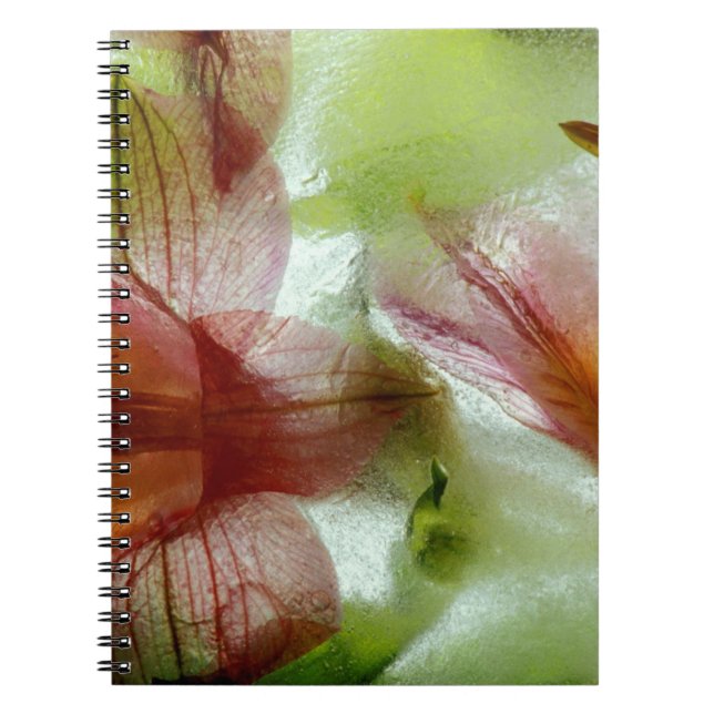 Flowers in ice spiral notebook (Front)