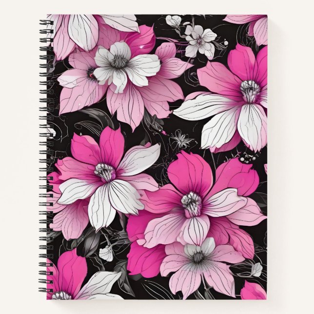 Flowers in Moon Garden Notebook (Front)