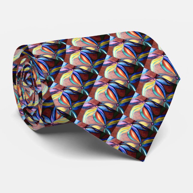 Flowers in Motion Tie (Rolled)