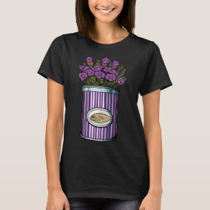 FLOWERS IN SARDINE FISH TIN CAN-Purple Daisy Wild T-Shirt