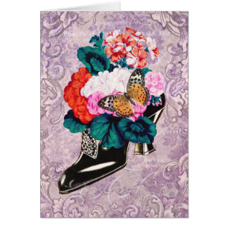Flowers in Shoe Card
