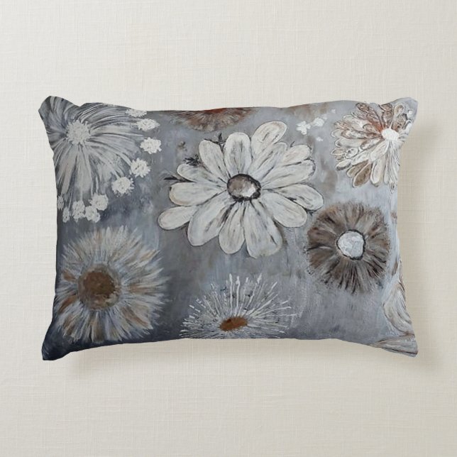 Flowers In Style Accent Pillow (Front)