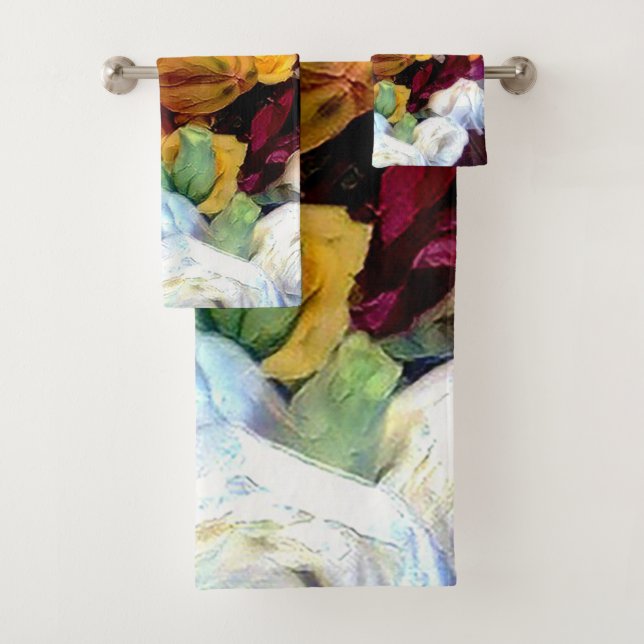 Flowers in Summer Day Bath Towel Set (Insitu)