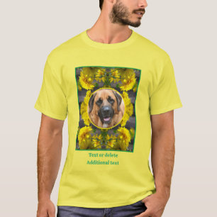 Flowers In Sunshine Create Your Own Pet Photo  T-Shirt