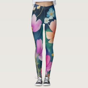 Flowers in the Cosmos Leggings