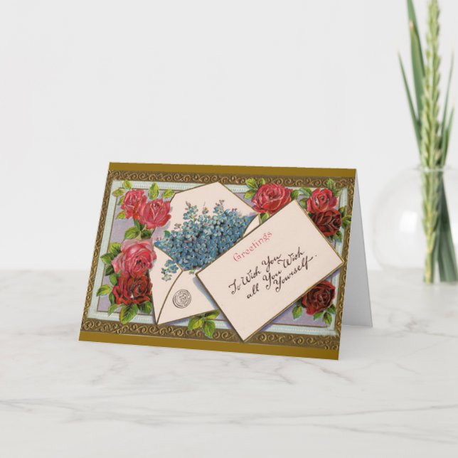 Flowers in the Mail - Birthday Card (Front)
