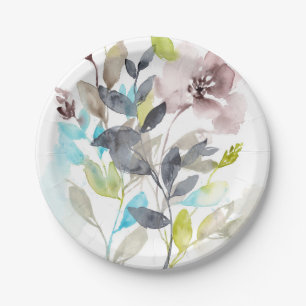 Flowers in the Mix Paper Plate