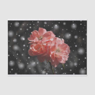 Flowers in the snow tissue paper