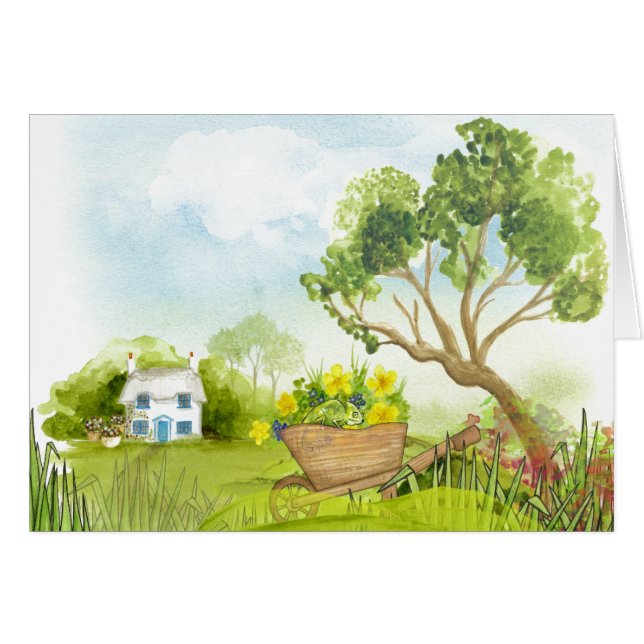 Flowers in the Wheelbarrow Landscape (Front Horizontal)