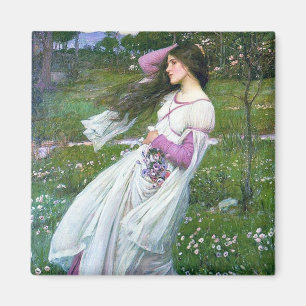 Flowers in the Wind, John William Waterhouse Magnet