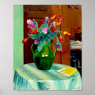 Flowers in Vase 1912 by Felix Vallotton Poster