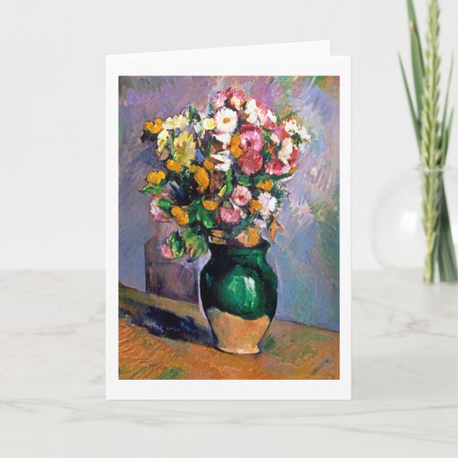 Flowers in Vase, Cezanne Card (Front)