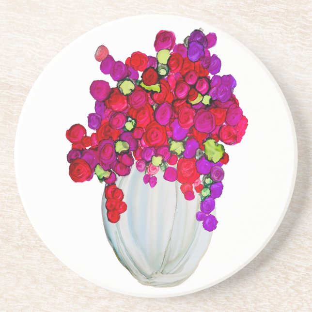 Flowers in Vase Coaster (Front)