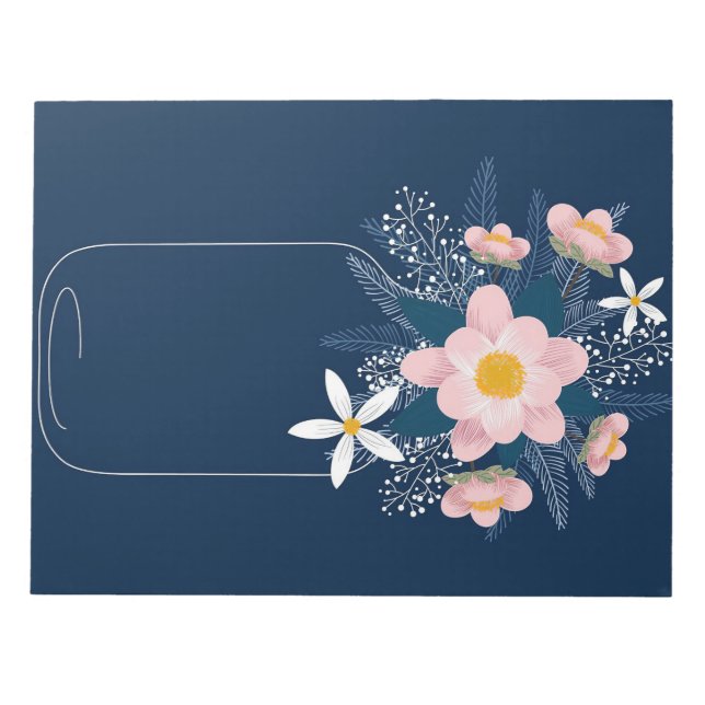 Flowers In Vase Notepad (Front)