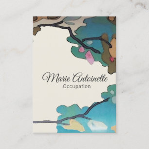 Flowers in Watercolors PAPER & SIZE OPTIONS-Large Business Card