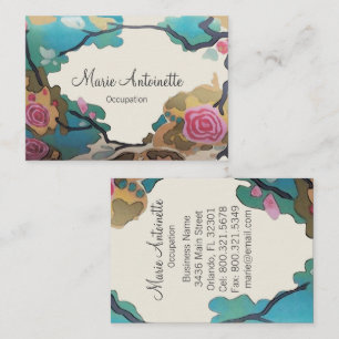 Flowers in Watercolors PAPER/SIZE/STYLE OPTIONS - Business Card