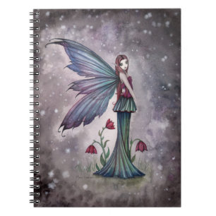 Flowers in Winter Fairy Fantasy Art Notebook