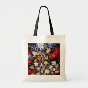 Flowers in Wooden Vessel, Jan Brueghel the Elder Tote Bag