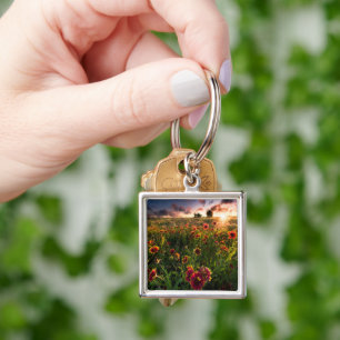 Flowers Indian Blanket Wildflower Texas Key Ring