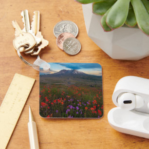 Flowers   Indian Paintbrush & Penstemon Key Ring