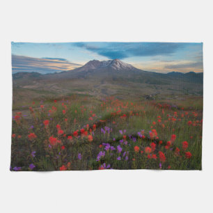 Flowers Indian Paintbrush & Penstemon Tea Towel