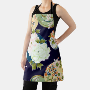 Flowers, Japanese Design Apron