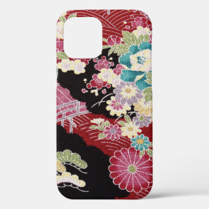 Flowers, Japanese Design iPhone 12 Case