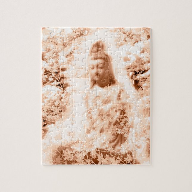 Flowers, Kannon Bosatsu and Ise-jingu Shrine Jigsaw Puzzle (Vertical)