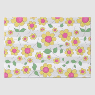 Flowers kids paint happy spring doodles tissue paper