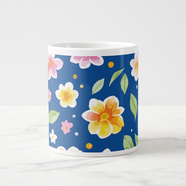 Flowers Large Coffee Mug (Front)