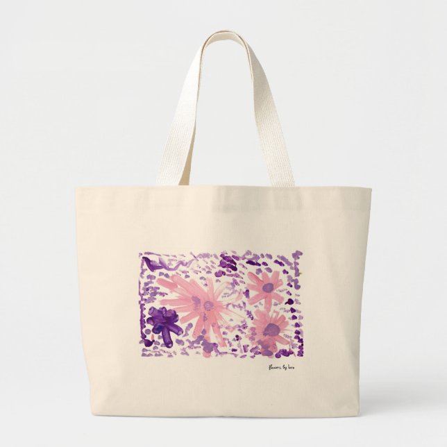 Flowers Large Tote Bag (Front)