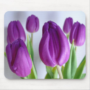 FLOWERS: Lavender Tulips Mouse Pad
