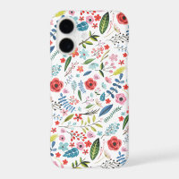 Flowers & Leafs Colourful Watercolors Pattern