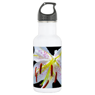 Flowers Lilies Blossoms Wedding Shower Love Peace 532 Ml Water Bottle