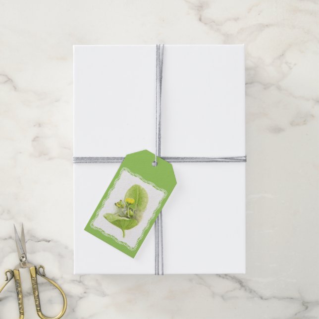 Flowers lilies gift tags (With Twine)