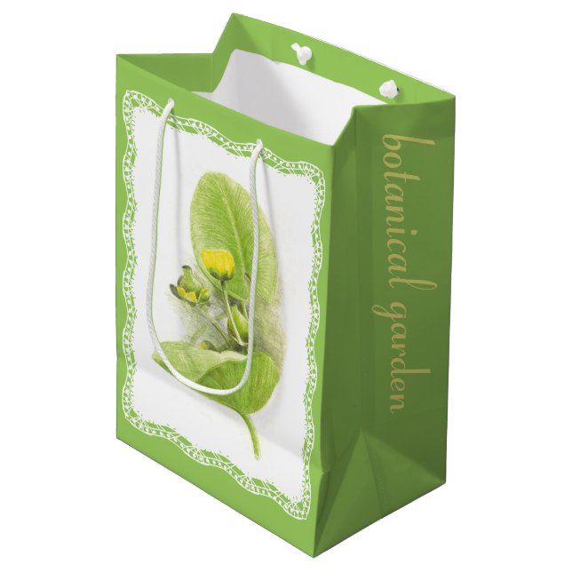 Flowers lilies medium gift bag (Front Angled)