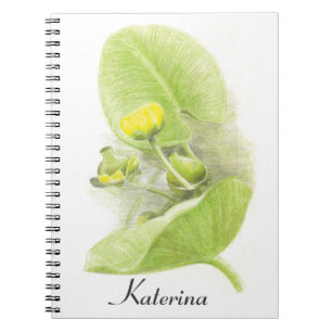 Flowers lilies spiral notebook