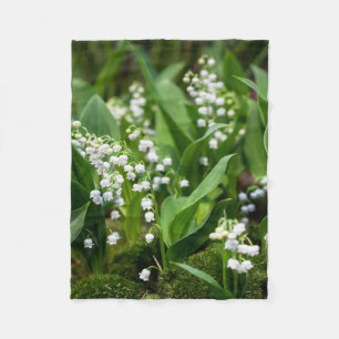Flowers Lily of the Valley Sweden Fleece Blanket