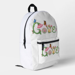 Flowers Love Printed Backpack