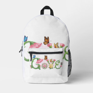 Flowers Love Printed Backpack
