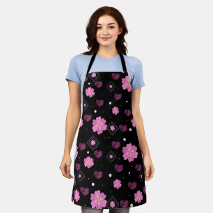 Flowers Love Valentine Pattern Apron