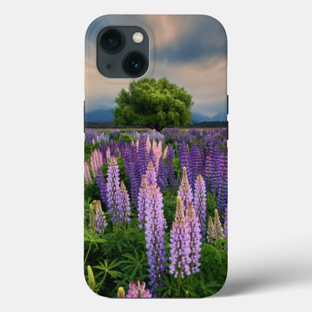 Flowers | Lupine Field in New Zealand Case-Mate iPhone Case (Back)