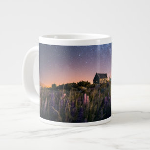 Flowers   Lupines Blooming Lake Tekapo New Zealand Large Coffee Mug