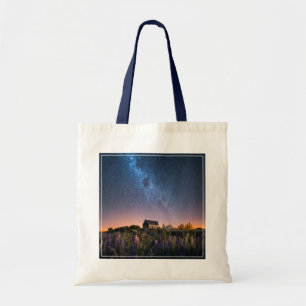 Flowers Lupines Blooming Lake Tekapo New Zealand Tote Bag