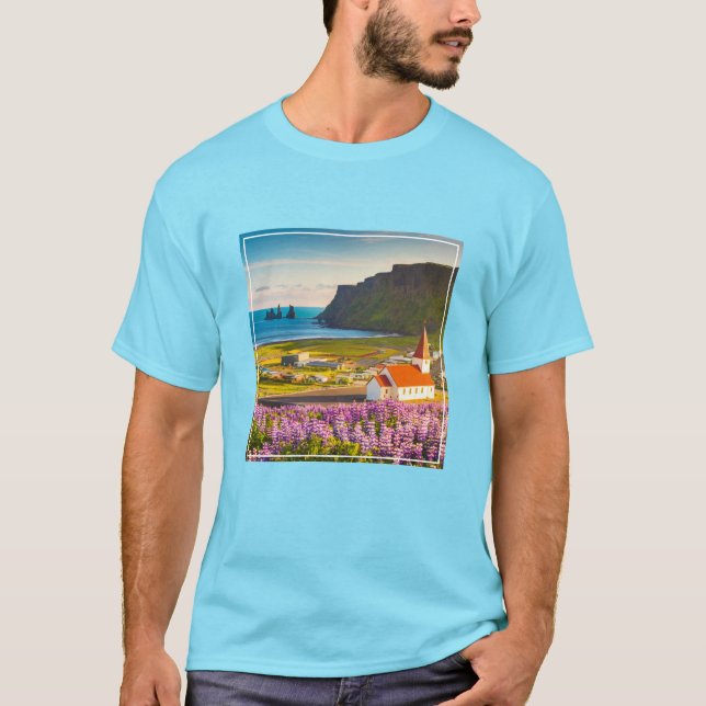 Flowers | Lupines in Bloom Southern Iceland T-Shirt (Front)